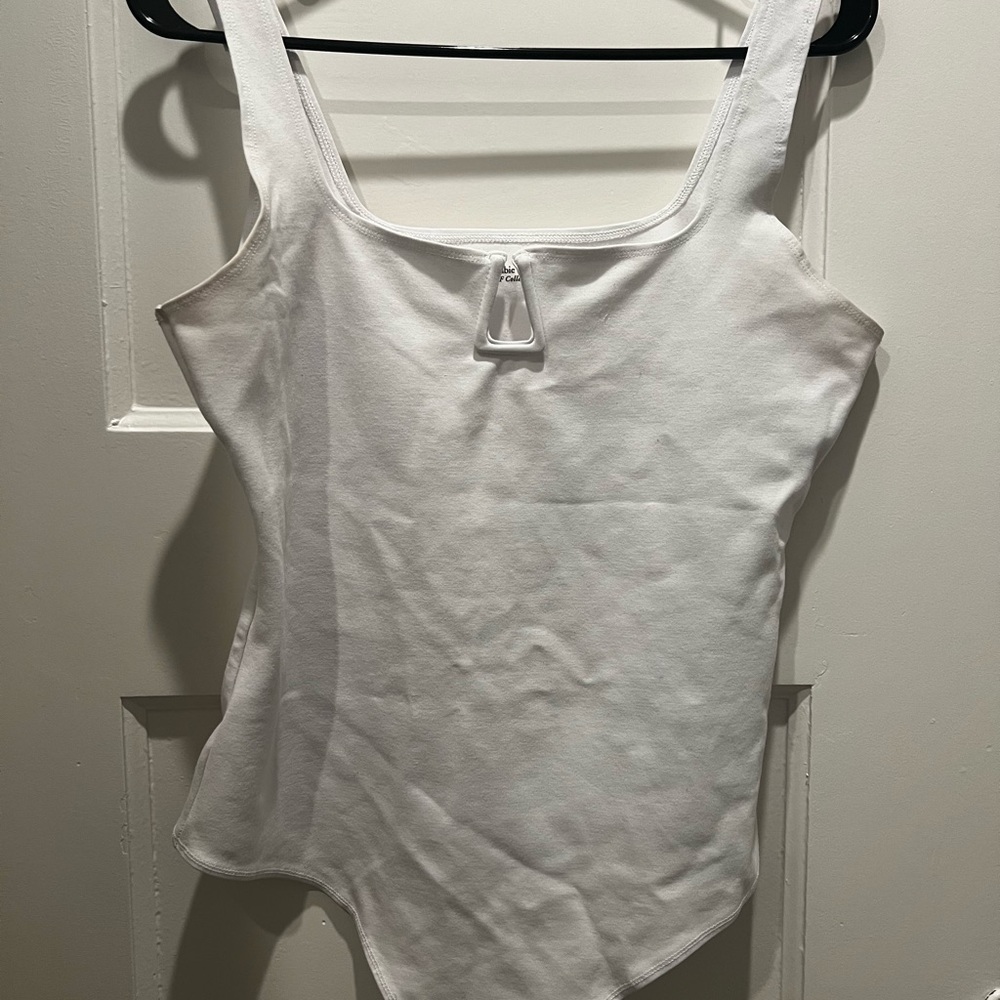 Abercrombie & Fitch White Square Neck Bodysuit